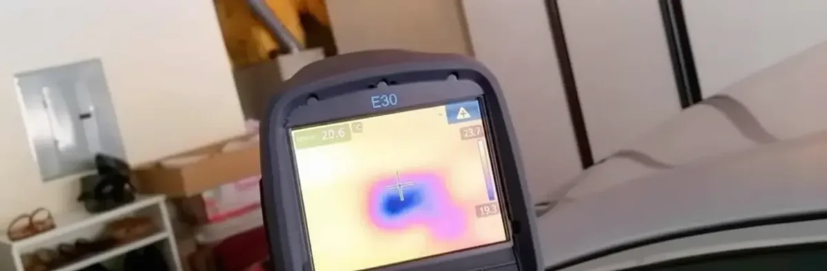 mold inspection using thermal imaging technology to detect moisture and hidden mold in a home in San Francisco, CA