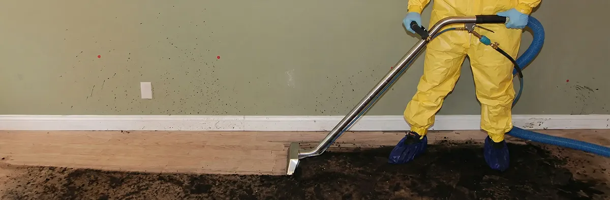 sewage removal service performing deep cleaning and extraction of sewage from an indoor area in San Francisco, CA